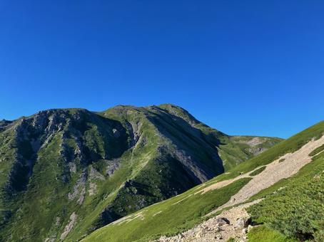 赤石岳へ登山5 赤石岳へ登山5 南アルプス,赤石岳,朝の写真素材