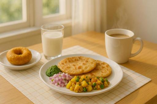 インドの朝食 インドの朝食の写真