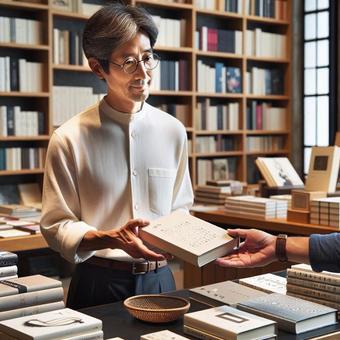 書店での接客 書店での接客の写真