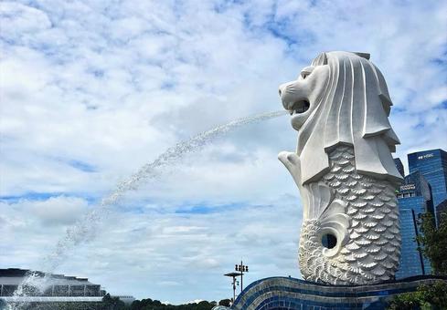 シンガポール　マーライオンの写真