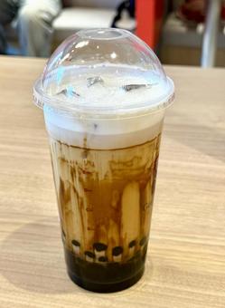 タピオカミルクティー タピオカ,ミルクティー,お茶の写真素材