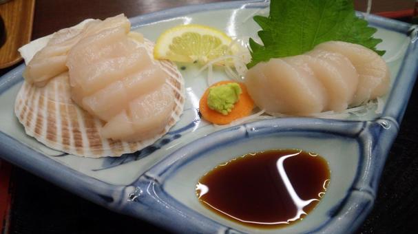 ホタテの刺身 ホタテの刺身 ホタテ,帆立,刺身の写真素材