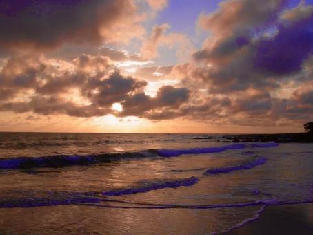 夕方の海 夕方の海の写真