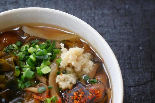 Sanuki Udon Shop's Mushroom and Seaweed Udon, background, mushroom, seaweed, JPG