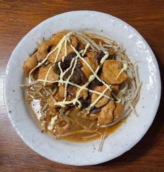 R7.9.14鶏肉ともやしと木耳の炒め物 R7.9.14鶏肉ともやしと木耳の炒め物 炒め物,鶏肉,もやしの写真素材