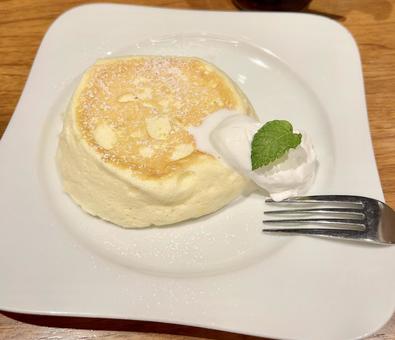 スフレ パンケーキ デザート,デセール,ケーキの写真素材