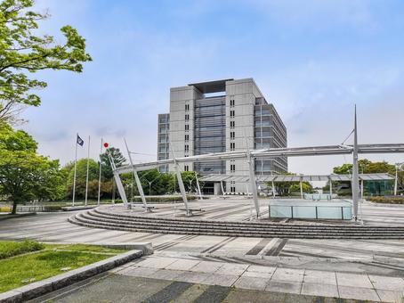 茨城県警察本部とサークル型の県庁前広場 茨城県警察本部とサークル型の県庁前広場 茨城県警察本部,警察署,県庁前広場の写真素材