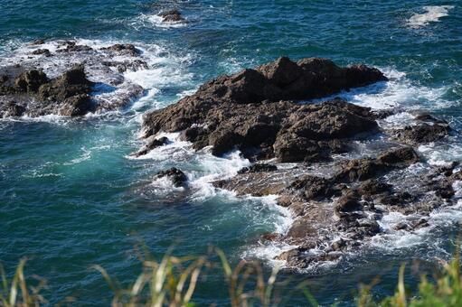 海の岩場 海,岩,岩場の写真素材