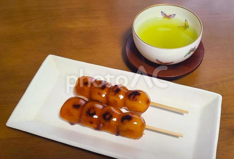 みたらし団子　お茶 みたらし,だんご,スイーツの写真素材