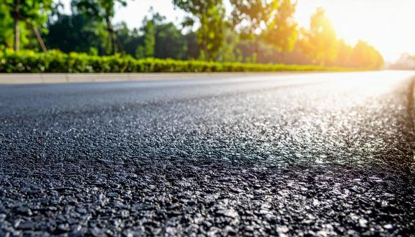 アスファルトの道路B アスファルトの道路Bの写真