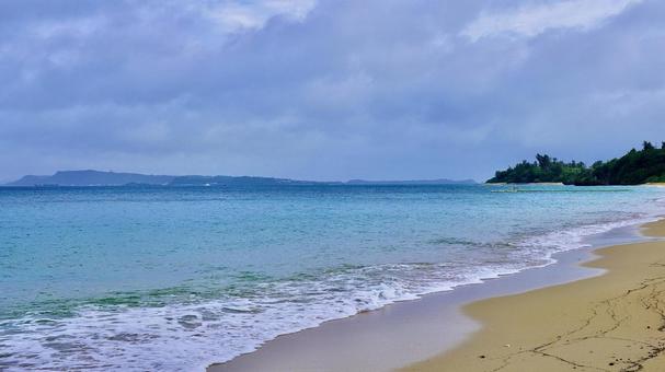Toumai Beach on Tsuken Island in Uruma City, Okinawa Prefecture, JPG