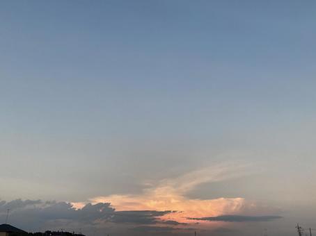 夕暮れ 空,風景,景色の写真素材