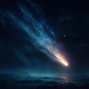 息をのむほど美しい彗星の輝き 息をのむほど美しい彗星の輝きの写真
