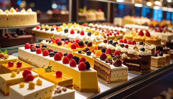 ケーキの種類が描く楽しさ ケーキの種類が描く楽しさの写真