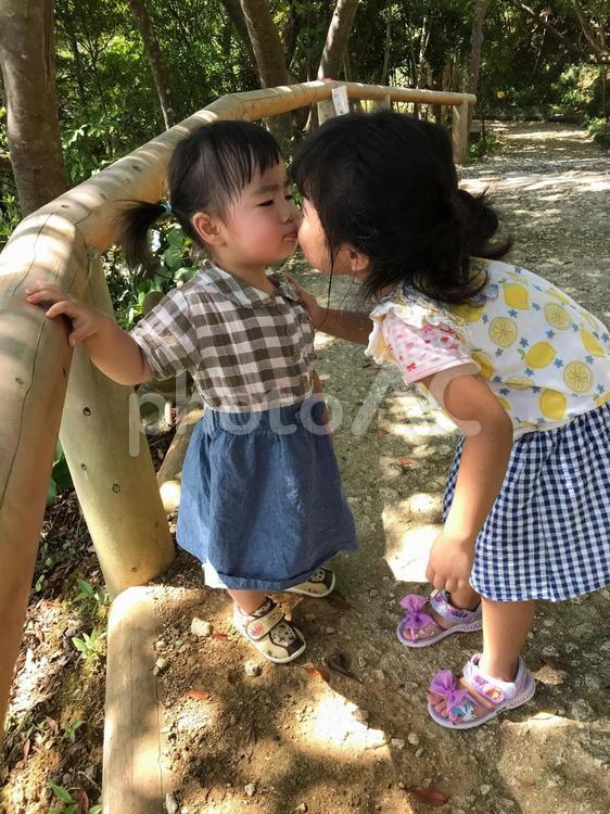 こども　仲良し こども,子ども,子供の写真素材