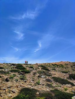 安達太良山 稜線&青い空 安達太良山 稜線&青い空の写真