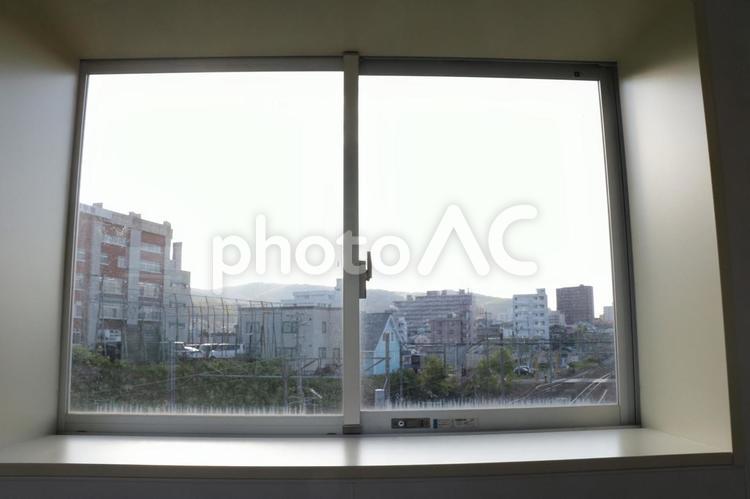 まどのそと 風景,切ない,寂しいの写真素材
