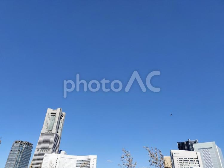 横浜の風景 横浜,ランドマークタワー,ビル街の写真素材