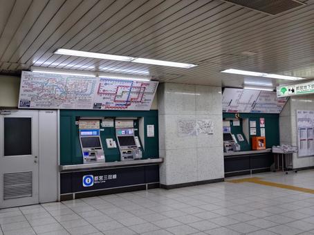 都営地下鉄三田線三田駅切符売り場 都営,地下鉄,三田線の写真素材