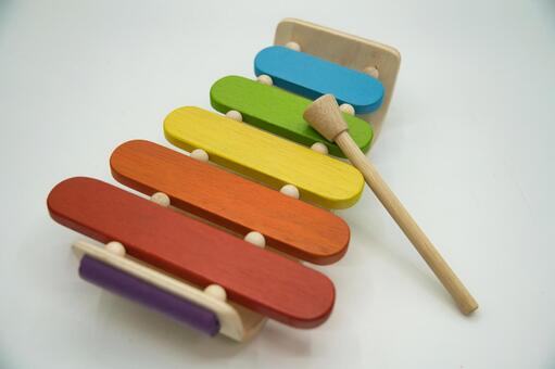 カラフルな知育おもちゃの楽器 木琴,シロフォン,打楽器の写真素材