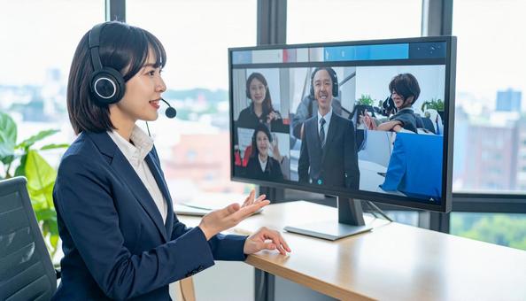 Vチューバーの若い女性による制作発表会 Vチューバーの若い女性による制作発表会の写真