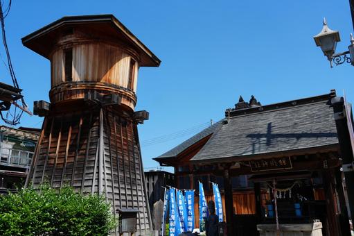 晴天の鯖湖湯 鯖湖湯の碑 晴天の鯖湖湯 鯖湖湯の碑 飯坂温泉,温泉,旅館の写真素材