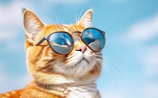 サングラス猫 サングラス猫の写真