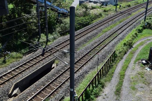 鉄道線路 羽越本線 山形県庄内 鉄道線路 羽越本線 山形県庄内の写真