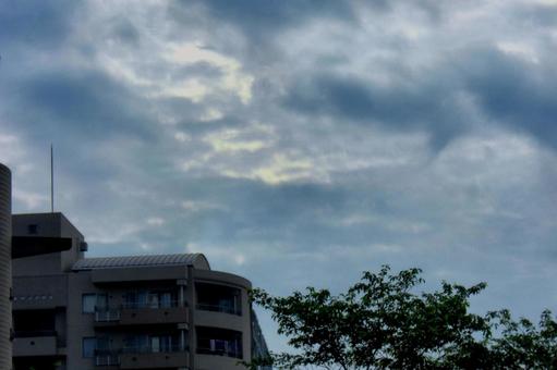 黒い雲-19 黒雲,暗雲,空の写真素材