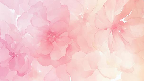 水彩の花模様背景 水彩の花模様背景の写真