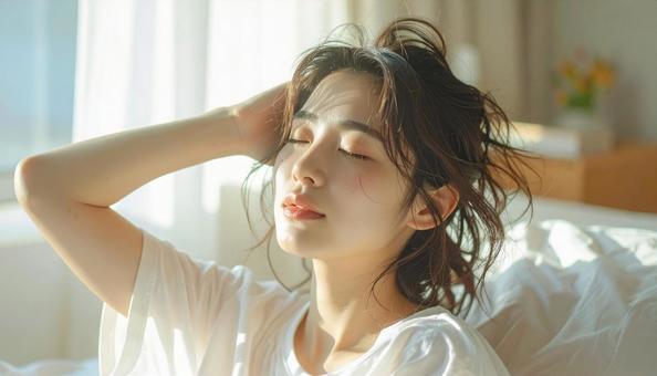 朝活 女性の起床 朝活 女性の起床の写真