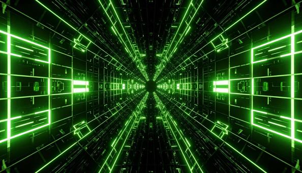 近未来のサイバー光トンネル 近未来のサイバー光トンネルの写真