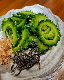 Photo, bitter gourd slice, bitter gourd, nigauri, 