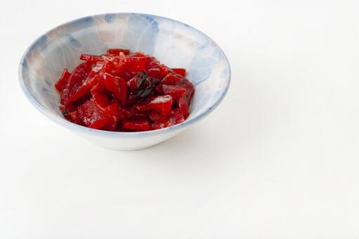福神漬け 福神漬け,漬物,赤色の写真素材