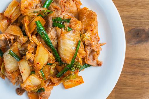 豚キムチ 豚キムチ 豚肉,キムチ,炒め物の写真素材