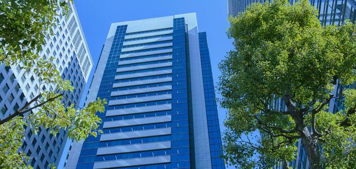 オフィスビル　バナー素材 ビル,ビジネス,仕事の写真素材