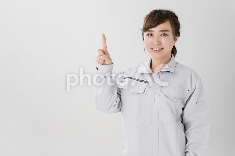 作業服をきたビジネスウーマン おすすめ,作業服,女性の写真素材