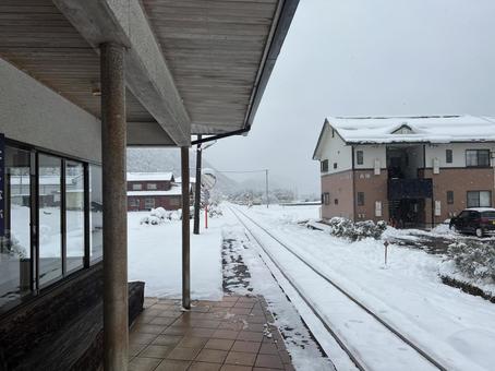 寒い日の駅から 寒い日の駅からの写真