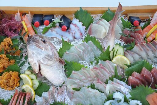 新鮮な刺身の盛り合わせ 刺身,和食,料理の写真素材