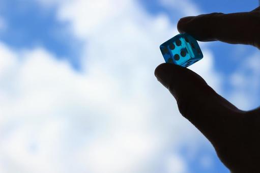 Photo, dice, crystal, rushish color, 