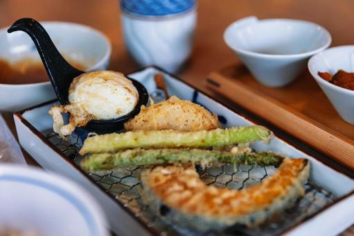天ぷら 天ぷら,天麩羅,和食の写真素材