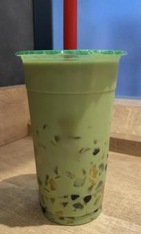抹茶ミルクティー〜タピオカ 抹茶ミルクティー〜タピオカの写真