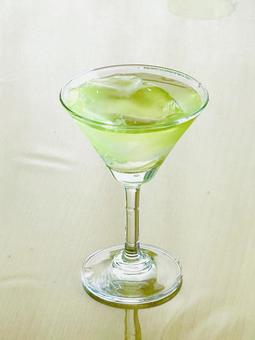 冷たい緑茶 冷たい緑茶 グラス,ワイングラス,グリーンティーの写真素材