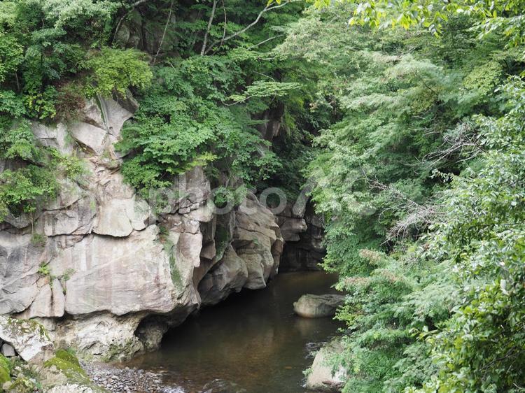 磊々峡の遊歩道　秋保温泉の観光名所 磊々峡,秋保温泉,宮城県の写真素材