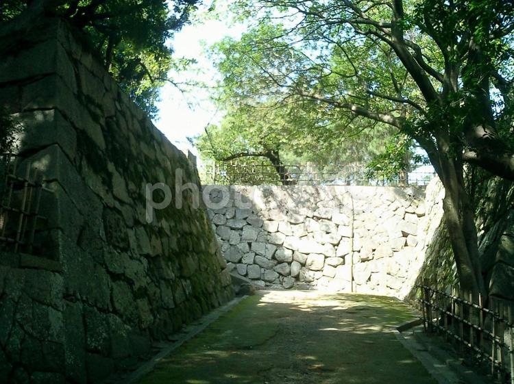 福山城本丸の石垣 福山城の写真素材
