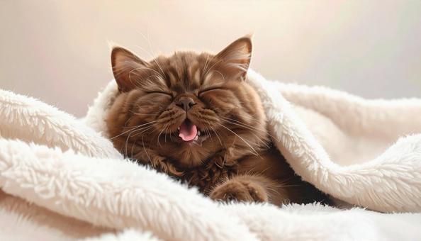 舌を出す猫 舌を出す猫の写真