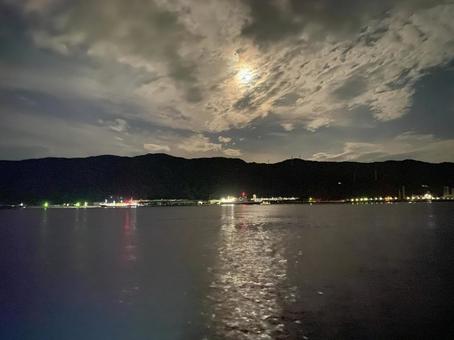 Photo, ferry, wave, mountain, 