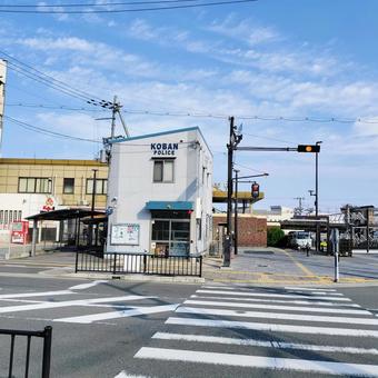 Photo, police box, policemen, jr hanwa line otori station, 