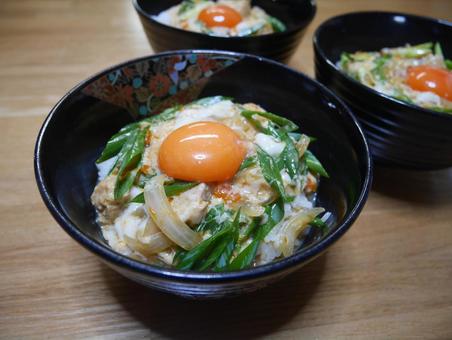 親子丼 親子丼 親子丼,卵,黄身の写真素材
