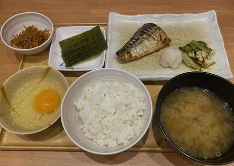 Photo, set food, breakfast, rice, 